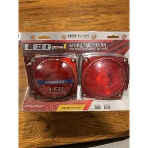HOPKINS LED Trailer Light Kit Stop Tail Turn Light Red Model C8393PTM New